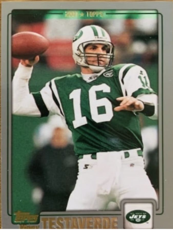 2001 Topps Vinny Testaverde — New York Jets, #16, throwing motion